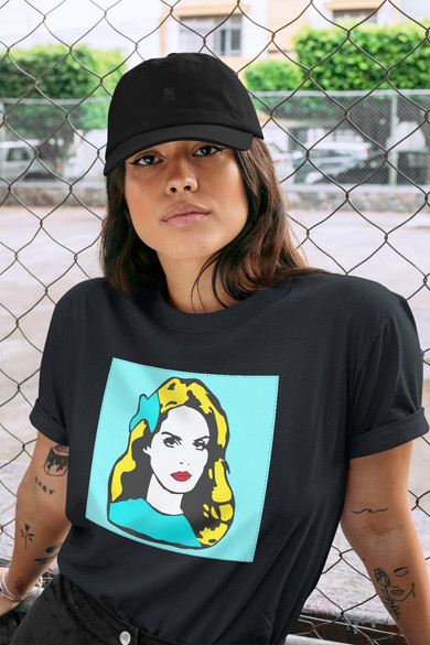 Koszulka z naszywką LANA DEL REY pop art