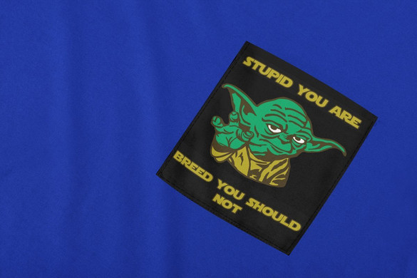 Koszulka z kieszonką STUPID YOU ARE ..YODA