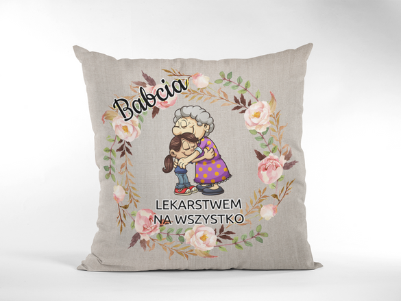 Poduszka na Dzień Babci. Magnes i Imię GRATIS!