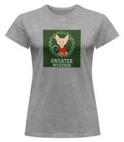 Bluzka damska z naszywką Sweater weather
