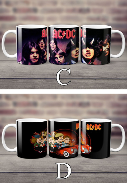Zestaw AC/DC poduszka+kubek+GRATIS  WZORY