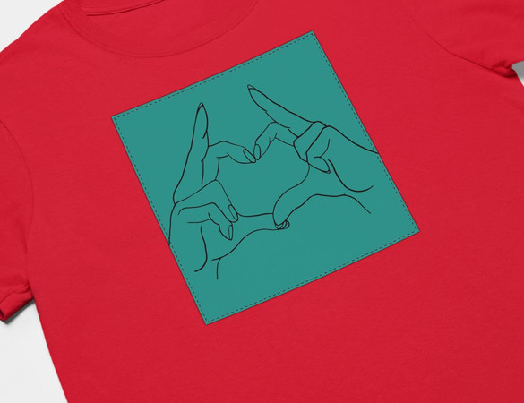 Koszulka z naszywką Serce