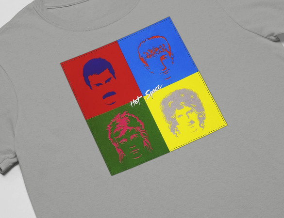 Koszulka z naszywką Queen Hot Space 01