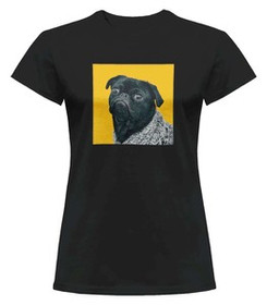 Bluzka damska z naszywką Pug