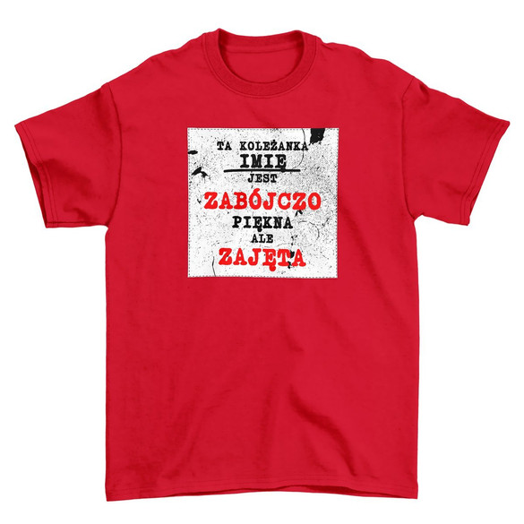 Koszulka z naszywką na Walentynki TWÓJ NAPIS