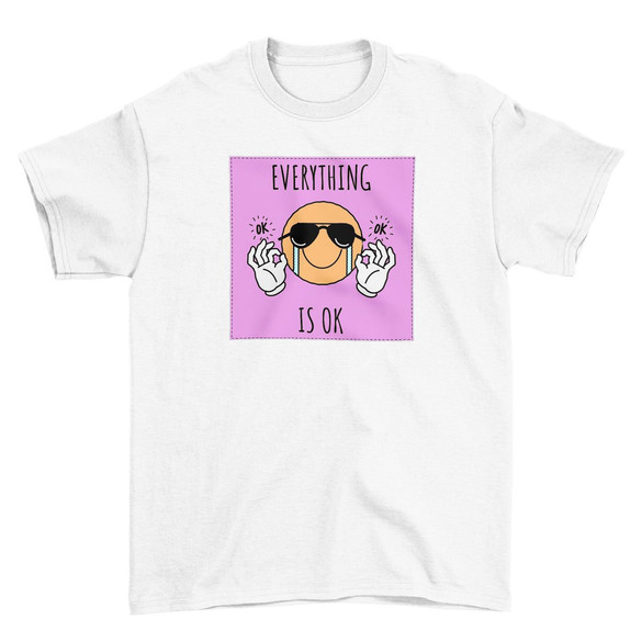 Koszulka z naszywką Everything is OK