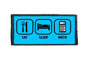 Naszywka EAT SLEEP MATH
