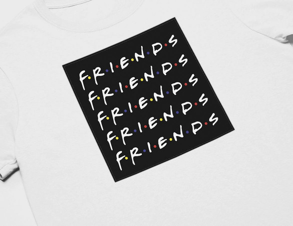 Koszulka z naszywką Friends logo