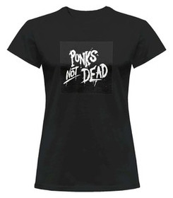 Bluzka damska z naszywką Punk's Not Dead