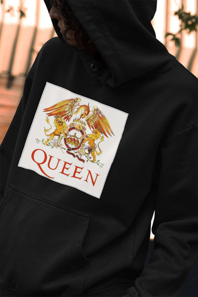 Bluza z naszywką Queen logo white