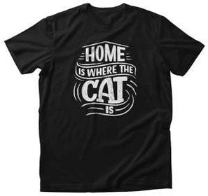 Koszulka HOME IS WHERE THE CAT IS