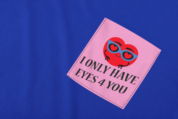 Koszulka z kieszonką I ONLY HAVE EYES 4 YOU