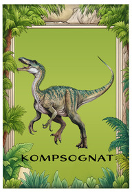 Magnes Dinozaury Kompsognat – personalizowany prezent