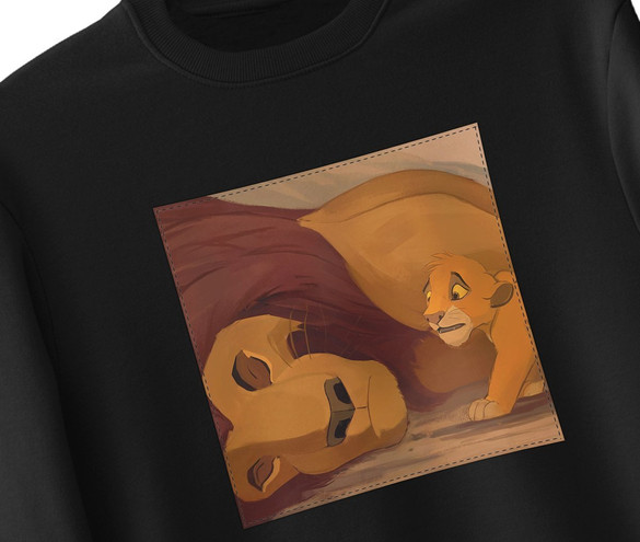 Bluza z naszywką Mufasa dies