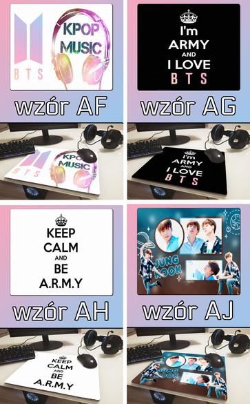 Podkładka pod mysz BTS  36x29cm Z POLSKI +imię