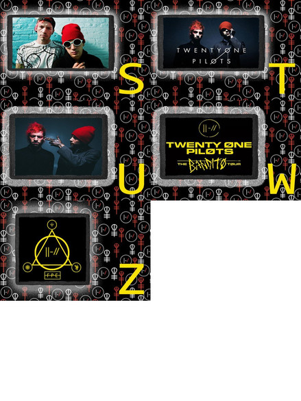  Naszywka TWENTY ONE PILOTS DUŻO WZORÓW