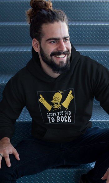 Bluza z naszywką NEVER TOO OLD TO ROCK