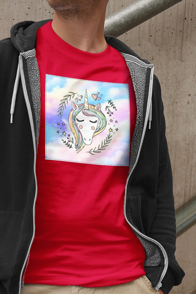 Koszulka z naszywką Unicorne 01