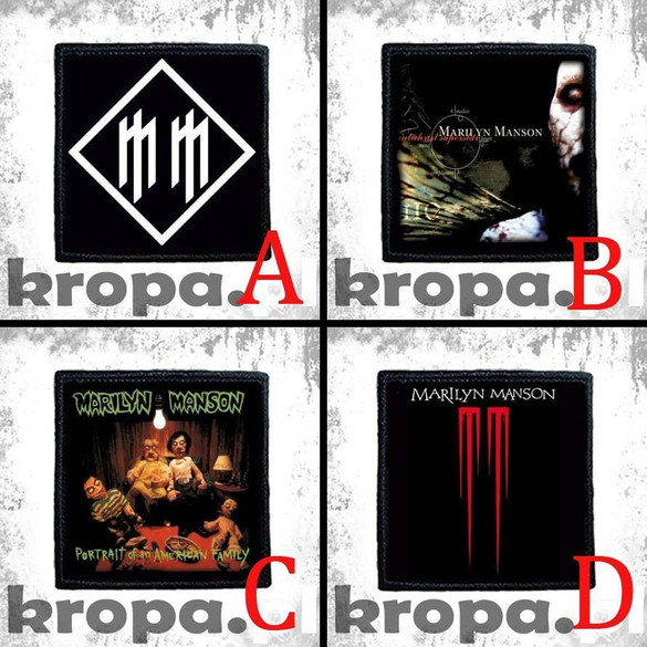 Naszywka MARILYN MANSON 8 X 8 cm Dużo Wzorów!