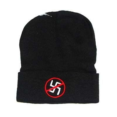 Czapka zimowa ANTY NAZI (czarna) 01