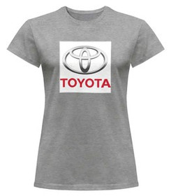 Bluzka damska z naszywką Toyota logo white