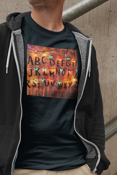 Koszulka z naszywką Stranger Things ABC