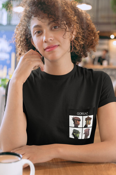 Koszulka z kieszonką Gorillaz
