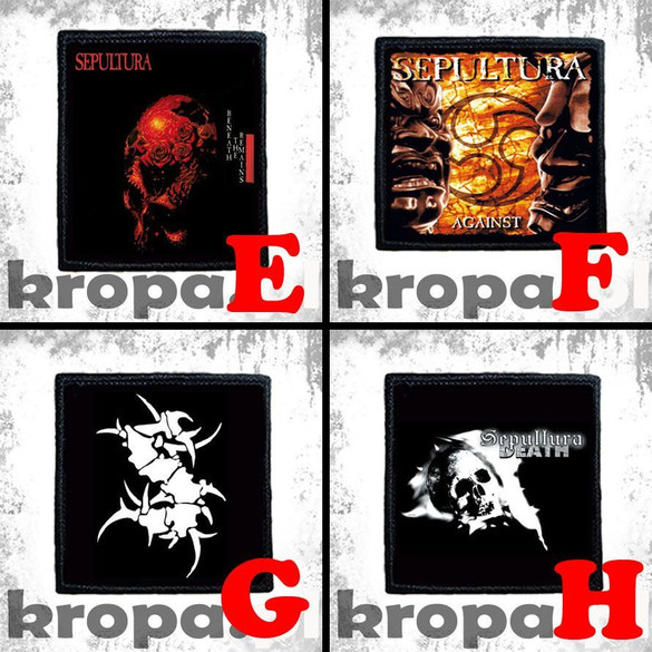 Naszywka SEPULTURA  8 X 8 cm Dużo Wzorów!