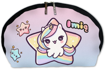 Kosmetyczka Jednorożec Kawaii w gwiazdce – personalizowana, prezent dla dziecka