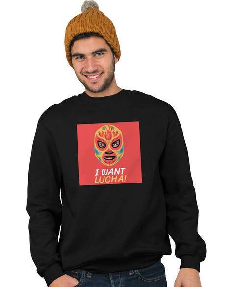Bluza z naszywką I want Lucha
