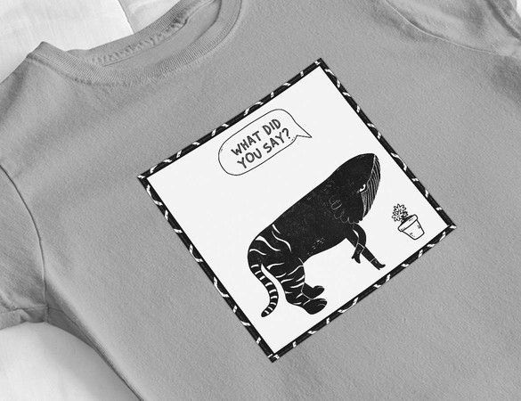 Bluzka damska z naszywką What did you say?