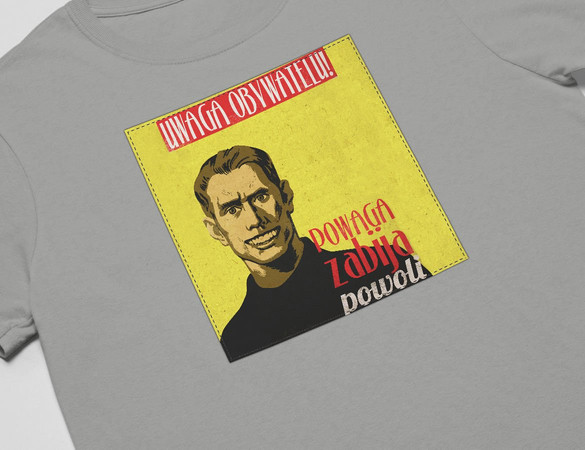 Koszulka z naszywką PRL- powaga zabija