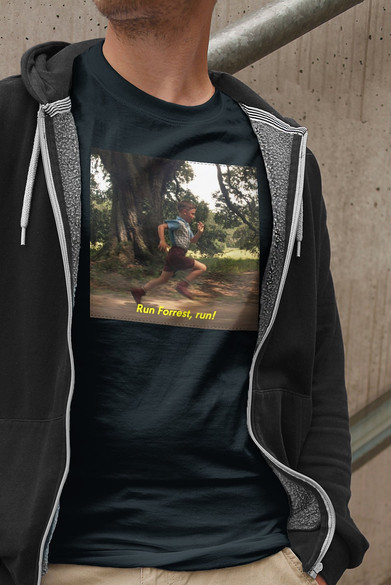 Koszulka z naszywką Forrest Gump RUN