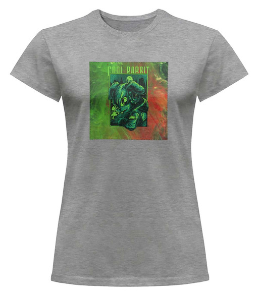 Bluzka damska z naszywką COOL RABBIT