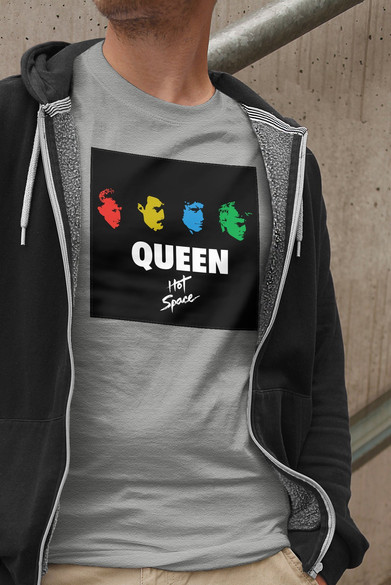 Koszulka z naszywką Queen Hot Space 02
