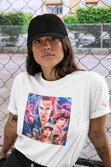 Koszulka z naszywką Stranger Things squad 1