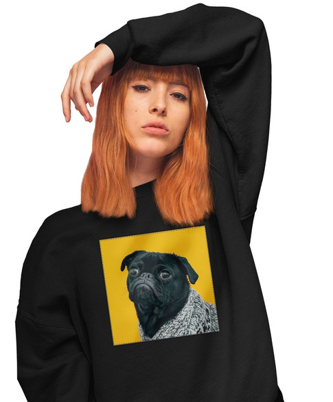 Bluza z naszywką Pug