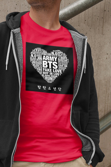 Koszulka z naszywką BTS Army