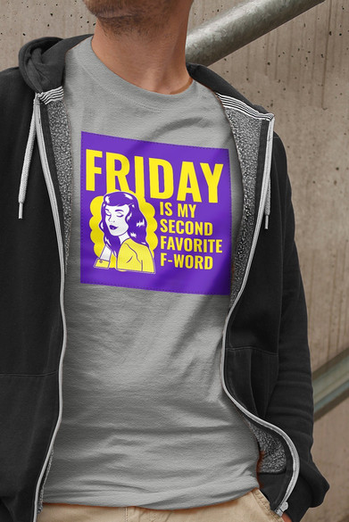 Koszulka z naszywką Friday – woman