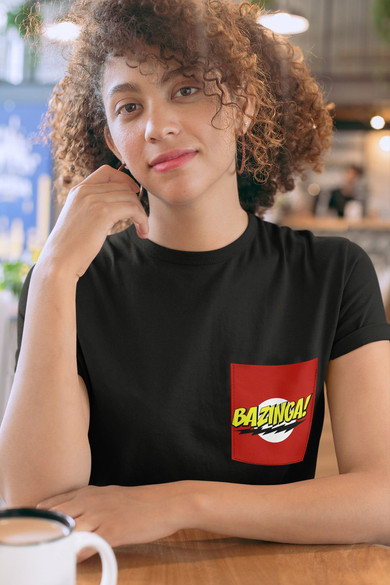 Koszulka z kieszonką BAZINGA! BIG BANG