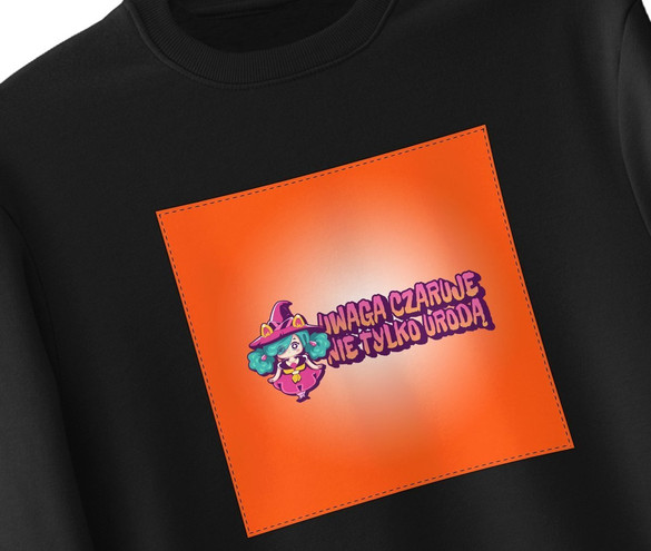 Bluza z naszywką Uwaga czaruje nie..
