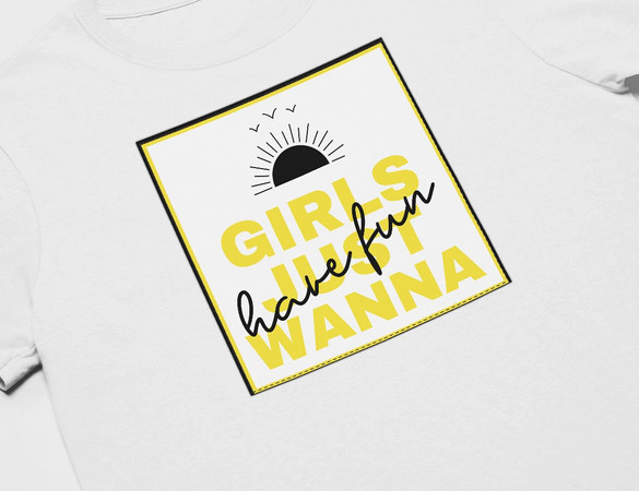 Koszulka z naszywką Girls just wanna …