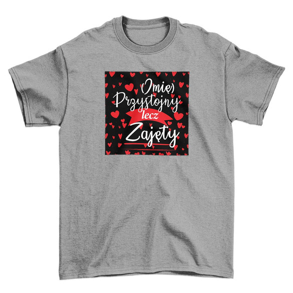 Koszulka z naszywką na Walentynki TWÓJ NAPIS