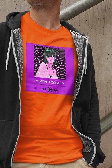 Koszulka z naszywką  Man tears
