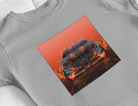 Bluzka damska z naszywką Mercedes-fire