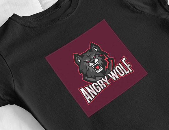 Bluzka damska z naszywką Angry Wolf