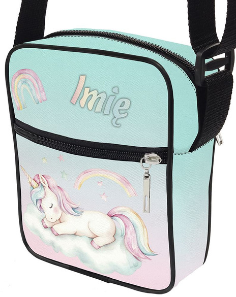 Listonoszka Jednorożec śpiący na chmurce – pastelowa, personalizowana dla dziecka