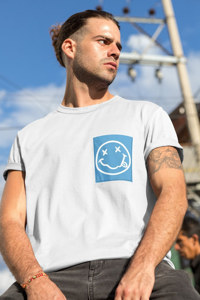 Koszulka z kieszonką  Smile  Blue