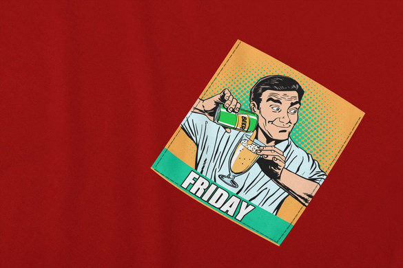 Koszulka z kieszonką FRIDAY