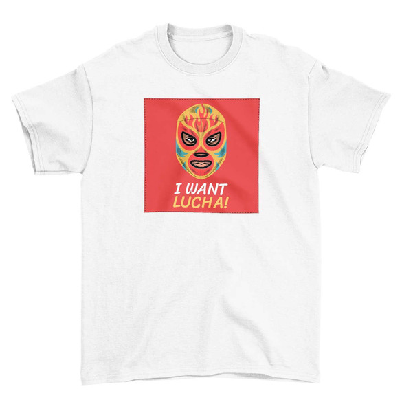 Koszulka z naszywką I want Lucha